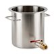 Stainless steel single walled vessels with outlet and ballvalve