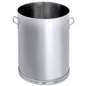 Stainless steel single walled mixing vessels