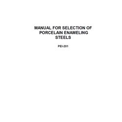 PEI-201 Selection of Porcelain Enamel Steels