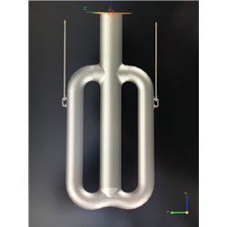 Radiant tube, double P shape