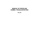 PEI-1201 Manual of Troubleshooting for Porcelain Enamel
